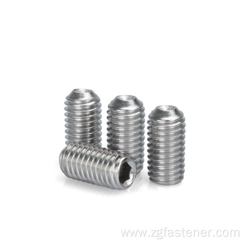 DIN916 Stainless steel Hexagon socket set screws with cup point